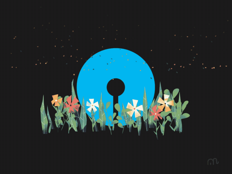 GO GREEN after effect air bank beauty blossoms design float flower fly green green ann studio illustration nature overload particles plant sberbank sbi ui vector