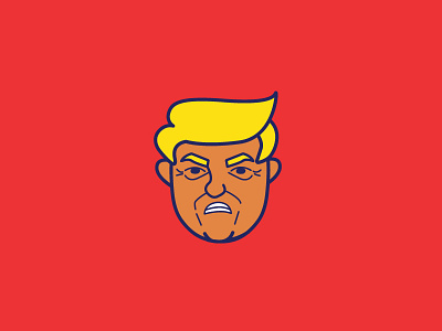 The Donald america american casual character design donald donald trump dribbble face illustration man orange politic potus president shot trump united states of america usa vector