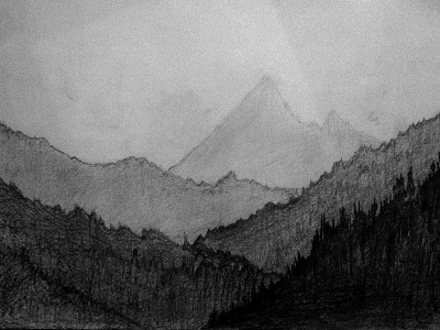 Pencil sketch_Hills