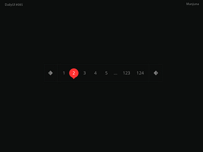 Daily Ui #085 Pagination article blog daily ui daily ui dailyui dark flat interface newspaper numbers pages pagination paginator red selected selected page text ui ux web