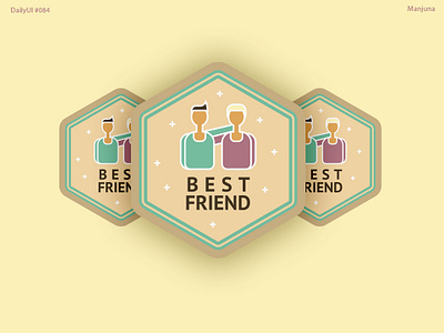 Daily UI #084 - badge achievement badge badge design badge logo badgedesign buddy conversation daily ui dailyui flat friend friendship illustration interface people prize social ui web win