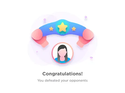 Congratulations design flat icon illustration ui vector
