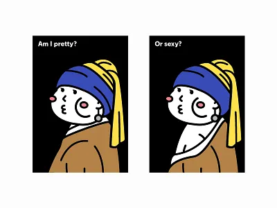 Pretty or sexy? character character design cute design graphic design illustration logo