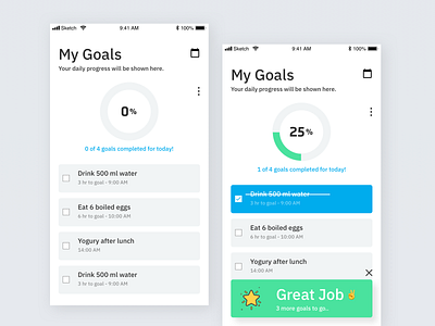 Daily Goals appdesign dailygoals goals rewards todoapp ui uidesign ux uxdesign