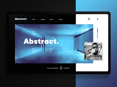 Landing page abstract interface landingpage minimal ui ux website