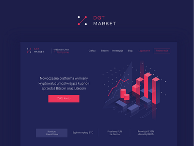 dgtmarket | Landing Page affinity designer bitcoin bitcoin services branding business crypto crypto currency crypto exchange design future graphic graphic design illustration isometric isometric design isometric illustration landing landing page ui vector