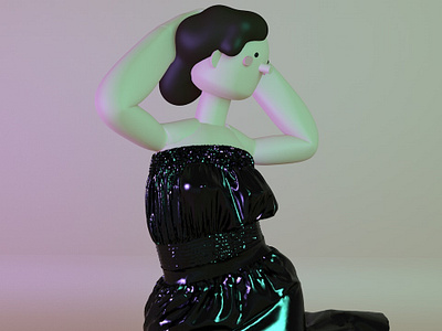 the Dancer 3d 3dcharacter character clothes design illustration leather pose style