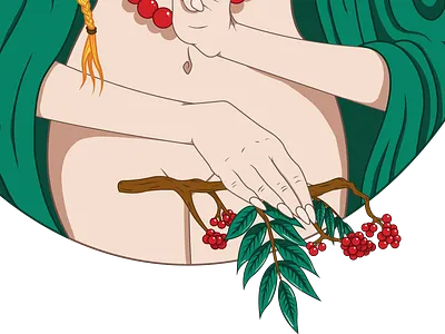 Whisperer amanita blonde chaplet folklore magic mountain ash muscaria mushroom pagan rowan shaman shamanic shamanism sibe slavic spell szeptucha vector whisperer witch