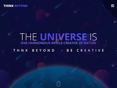 Think Beyond space thiink beyond univerce web banner