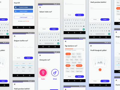 Social Media App Login Screens android android app app design app screens application design flow login login design login form register register form sign in sign up social media app ui ux