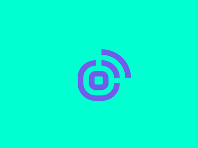 Abstract and geometric symbol abstract design geometric lines logo o letter strong symbol wifi