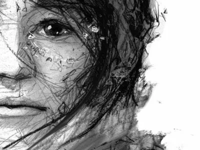 Artwork for the novel Mademoiselle C. artwork black and white cover design design graphic novel illustration pencil project rough sketch