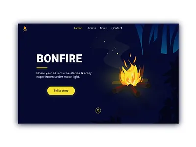 Bonfire website landing page bonfire landingpage storytelling uiuxdesign websitedesign