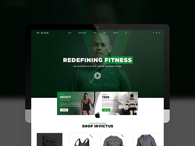 Invictus Redesign Website crossfit fitness ui design website