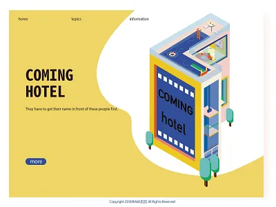 2.5D-HOTEL 2.5d flat，illustrations，people flat，people，illustrantions