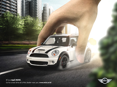 Real Mini digital imaging graphic design manipulating mini minicooper photoshop toy