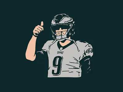 Saint Nick art eagles football illustration ipad pro minimalistic philadelphia procreate sports design vector