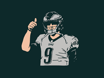 Saint Nick art eagles football illustration ipad pro minimalistic philadelphia procreate sports design vector