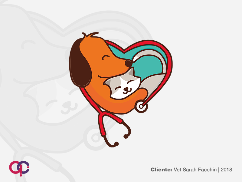 Dog and cat logo illustration cat clinic dog dog and cat illustration logo logotype pet care pet logo vector veterinarian veterinary