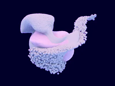 Houdini Experiments - Foam 01 abstract c4d cinema4d design digital foam gradient houdini illustration render texture