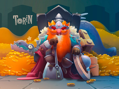 Torin fan art art cave character dragon dungeon dwarf fantasy gnome gold hero hobbit illustration lord of the rings torin