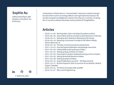 My Personal Homepage homepage landing page portfolio website