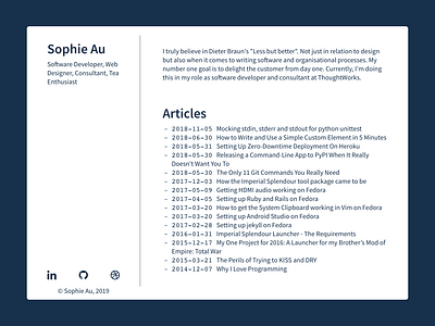 My Personal Homepage homepage landing page portfolio website