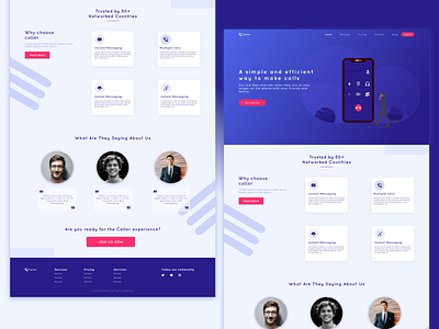 Caller Design app branding clean color design icon illustration illustrator lettering typography ui user inteface ux web website