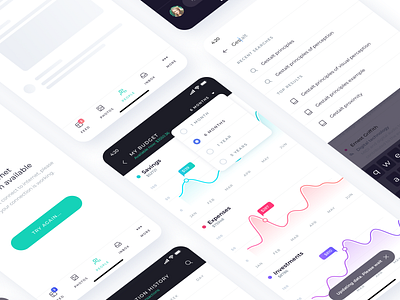 Budget visualization app atro charts data interaction ios mobile mobile ui kit project sketch ui ui kit ui8 ux