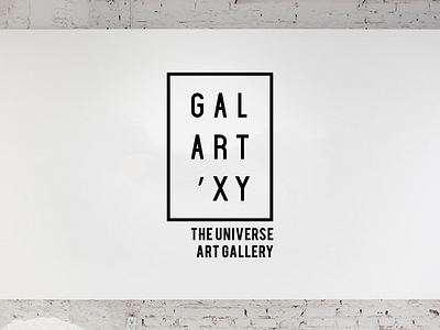 Galartxy art art gallery branding frame logotype