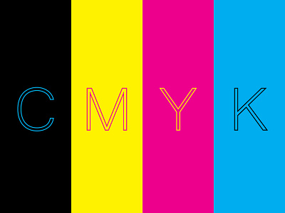 CMYK cmyk design flat minimal typography vector