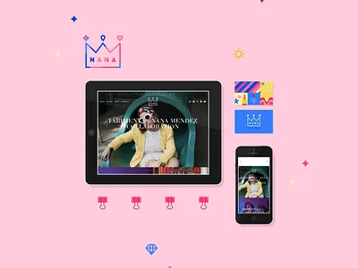 NANA brand branding branding design crown design icon artwork icons illustration logo nana pattern vector