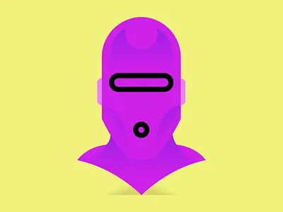 Robot art bold cartoon character design drawing gradient illustration illustrator minimal vector