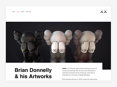 KAWS — About (Header) art object companion figure figures figurine interior toy kaws personal website portfolio toy