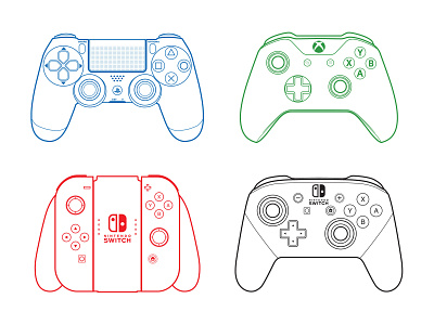 Controllers design illustration ui ux vector