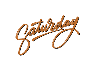 Saturday calligraphy digital illustration lettering procreate saturday type typography