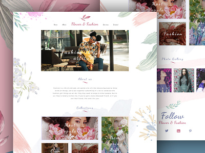 Women Fashion Web UI design fashion floral flower leaf smart ui ui ux design web webdesign webui webux woman woman fashion