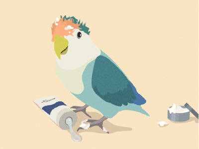 Lovebird illustration bird illustration illustration lovebirds photoshop