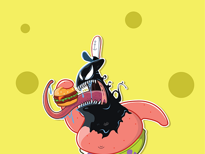 Patrick Venom bikini bottom cartoon cartoon comic character fanart film illustration illustrator marvel marvel comics marvelcomics movie nickelodeon patrick spongebob toon vector vectorart venom