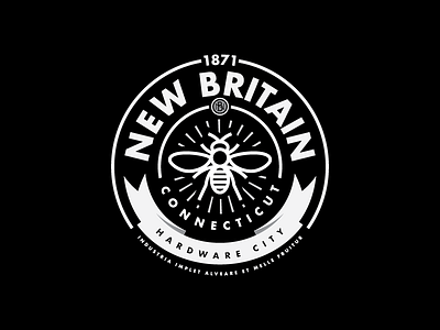 New Britain Badge badge badge logo badgedesign bee bee logo connecticut hardware logo logo design new britain