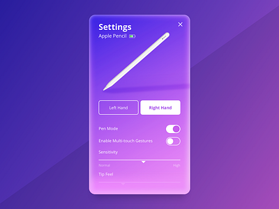 Daily UI - 007 Settings dailyui dailyui 007 design pencil settings stylus ui