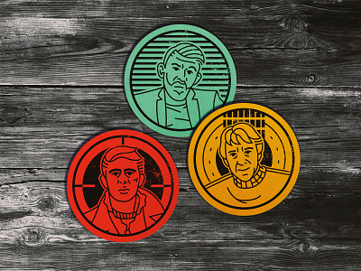 coasters branding coaster design flat heroes illustration line