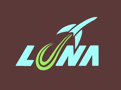 LUNA (daily logo challenge) daily logo daily logo challenge logo luna rocket rocket ship