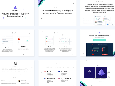 Pyrismic - Pitch Deck 0.5 bold branding clean design icon illustration investors minimal pdf pitch pitch deck presentation print product pyrismic simple typography