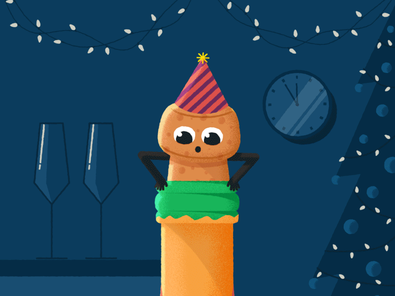 Happy New Year celebrate cork gif happy new year loop new year pop