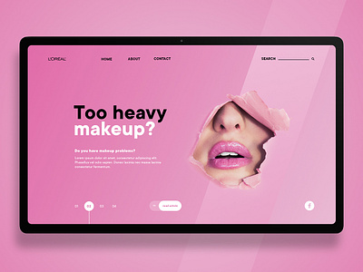 Pink landing page interface landing page ui uidesign ux website
