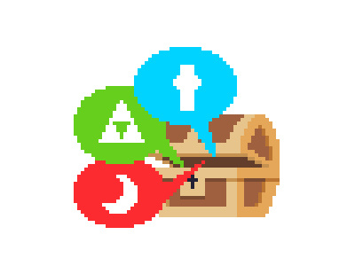 Pixel art #1 game nintendo pixel art treasure treasure chest zelda