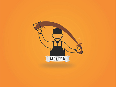 Branding Meltea branding design illustration logo