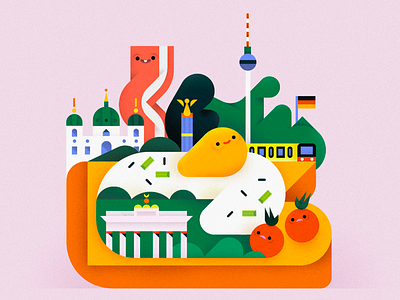 Berlin’s Best Brunches artwork artworks brunch editorial art editorial illustration food food illustration graphic art illustraion illustraor illustrate illustrated illustration illustrator photoshop vector