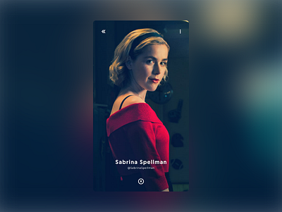 Daily UI #006 - User Profile - Sabrina brazil chilling adventures of sabrina daily ui daily ui 006 sabrina spellman ui design